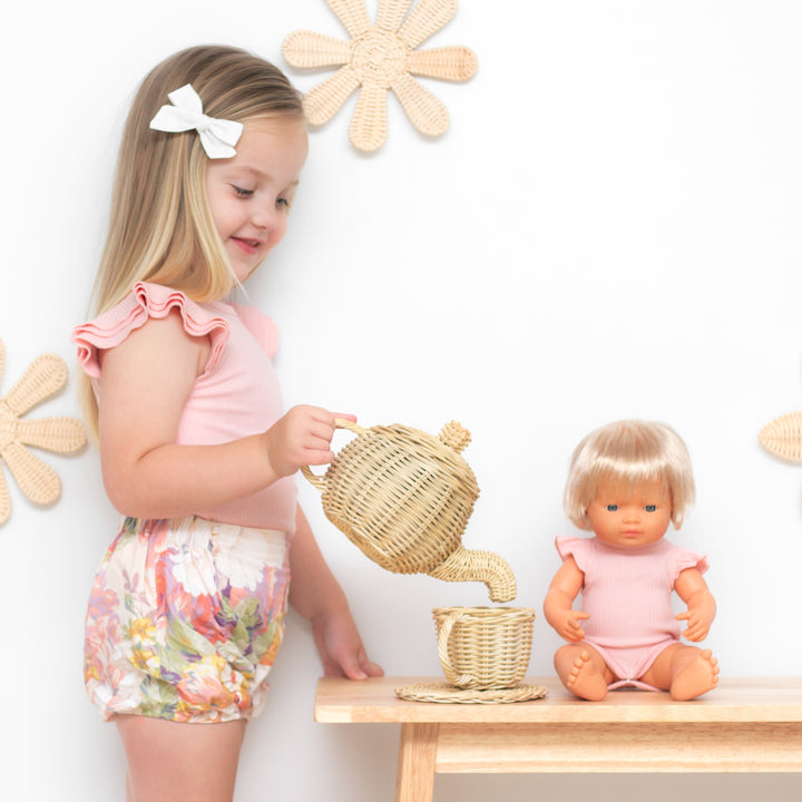 Cozy Short Sleeve Flutter - Tea Rose Pink