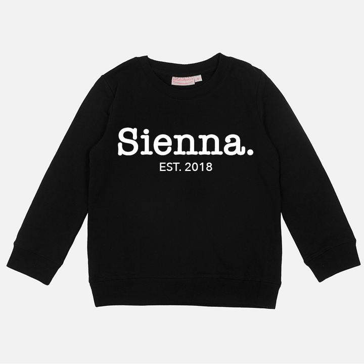 Personalised Mummy Crew Neck - Black