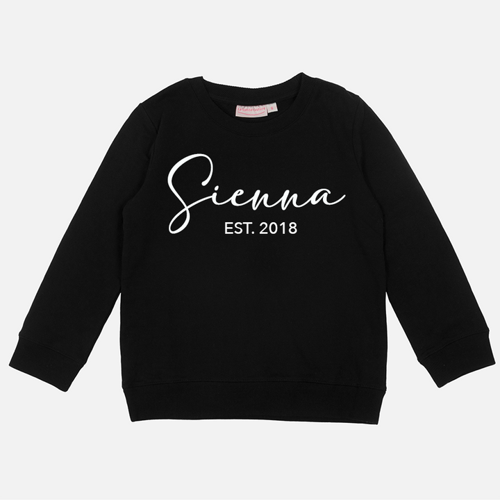 Personalised Mummy Crew Neck - Black