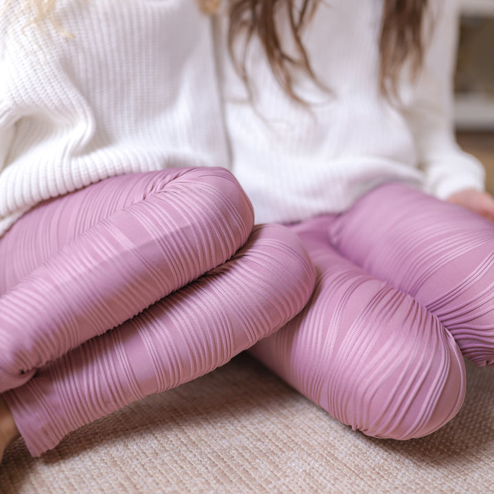 Baby girl lavender ribbed leggings