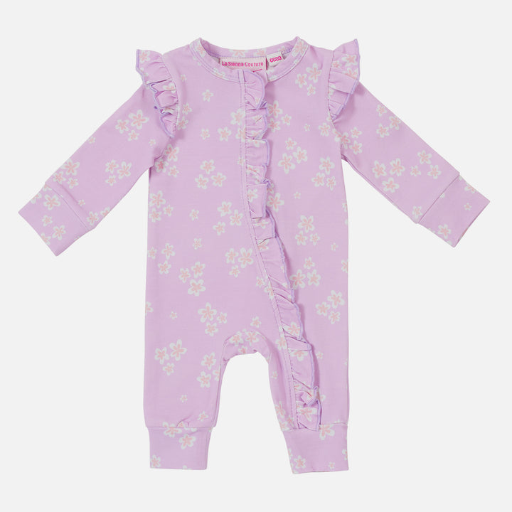 Floral Frill Zip Romper - Lumi