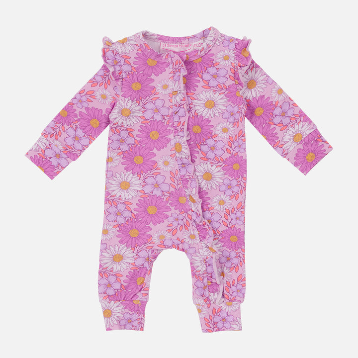 Floral Frill Zip Romper - Leilani