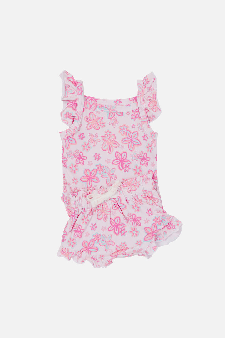 Floral Singlet & Shorties Set - Luella