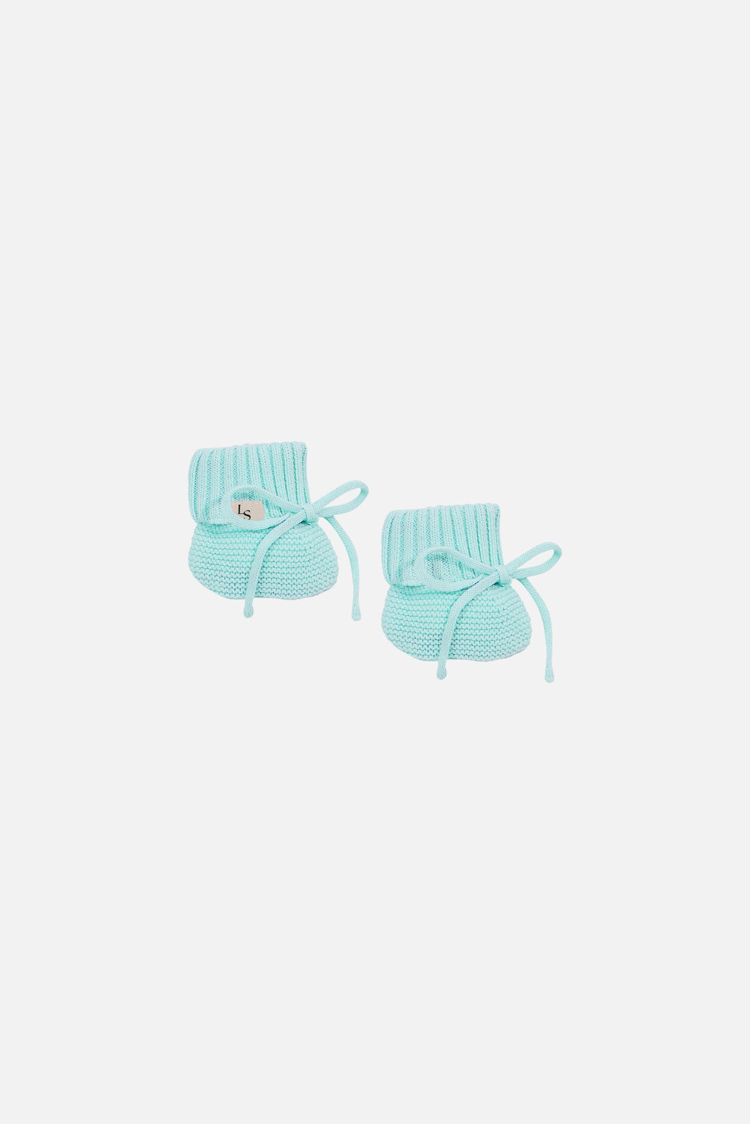 Knitted Booties - Aqua