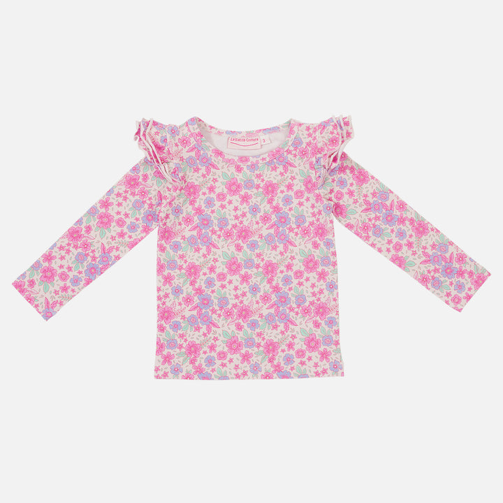 Floral Long Sleeve Flutter - Tiana
