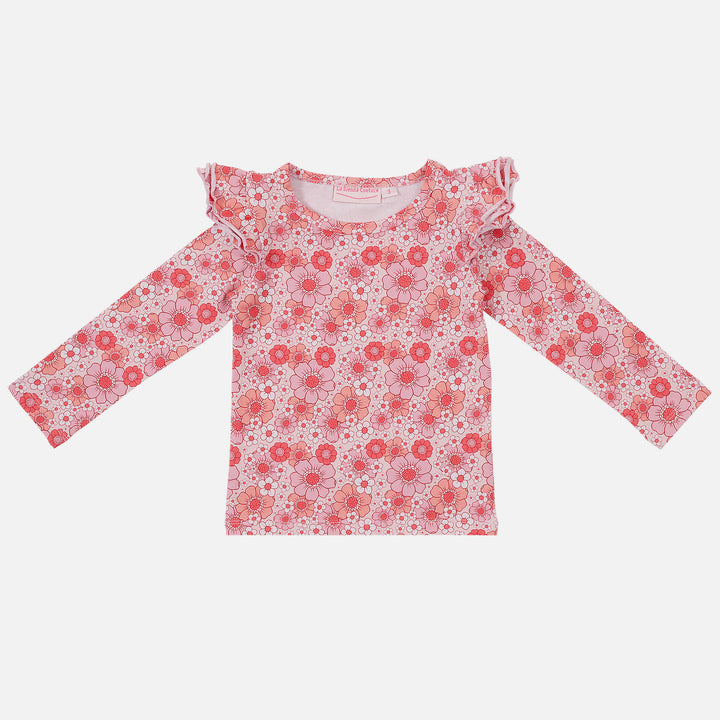 Floral Long Sleeve Flutter - Molly