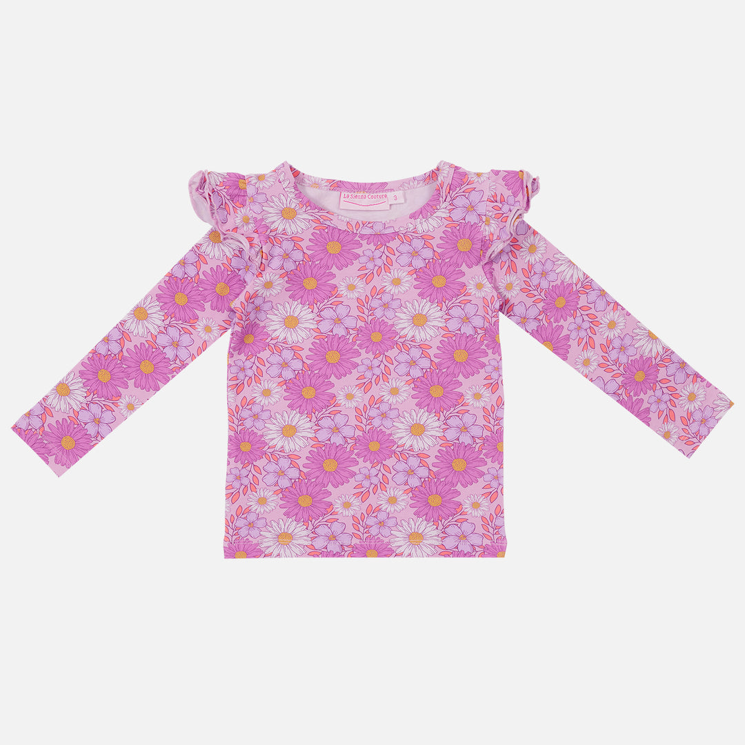 Floral Long Sleeve Flutter - Leilani