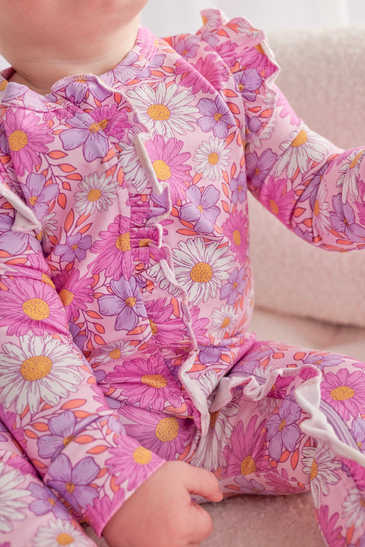 Floral Frill Zip Romper - Leilani