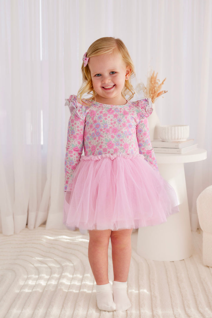 Long Sleeve Tutu Dress - Tiana