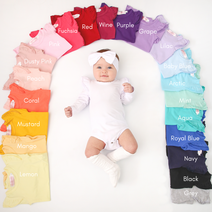 Long Sleeve Flutter - Baby Blue