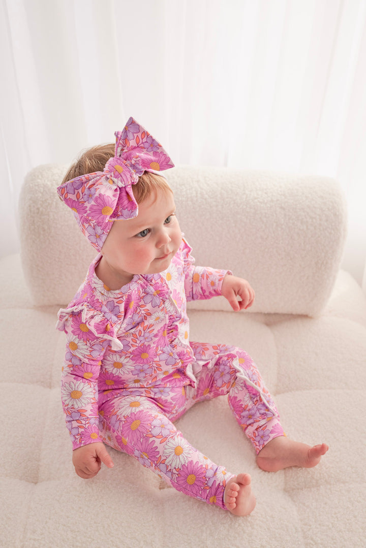 Floral Frill Zip Romper - Leilani