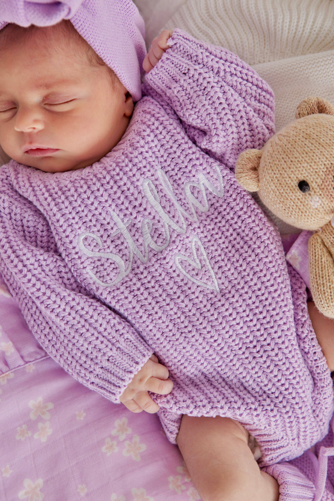 Super Chunky Knit Romper - Orchid