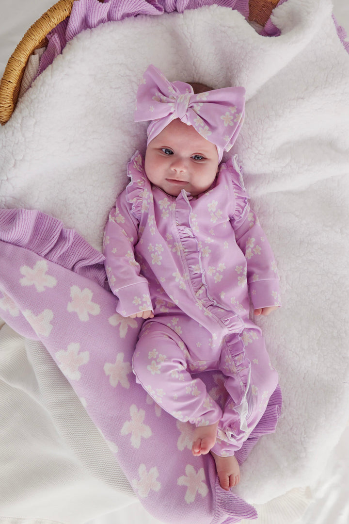 Floral Frill Zip Romper - Lumi