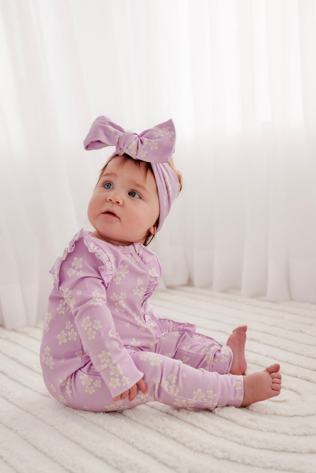 Floral Frill Zip Romper - Lumi