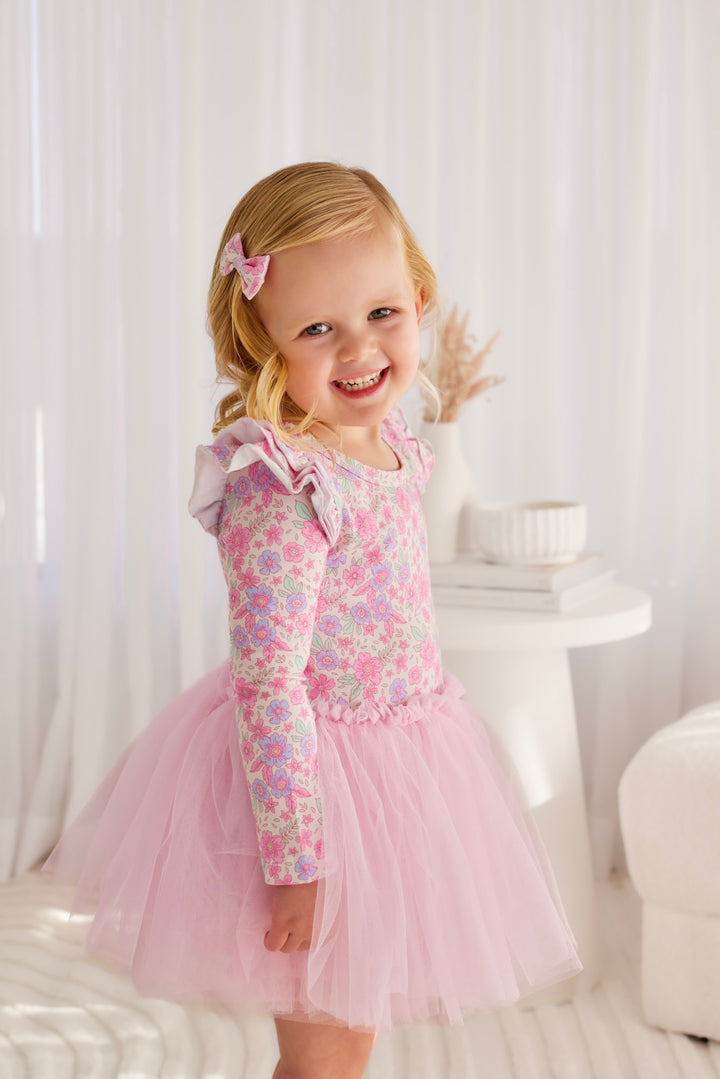 Long Sleeve Tutu Dress - Tiana
