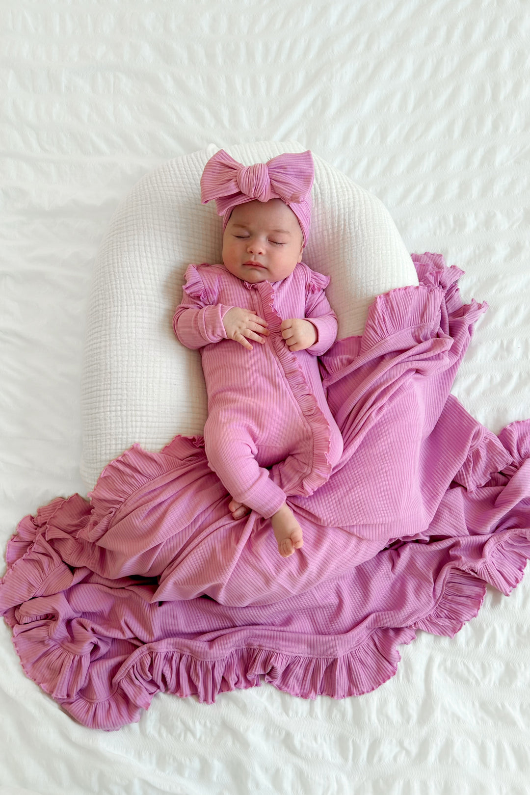 Cozy Ruffle Baby Wrap - Candy Pop