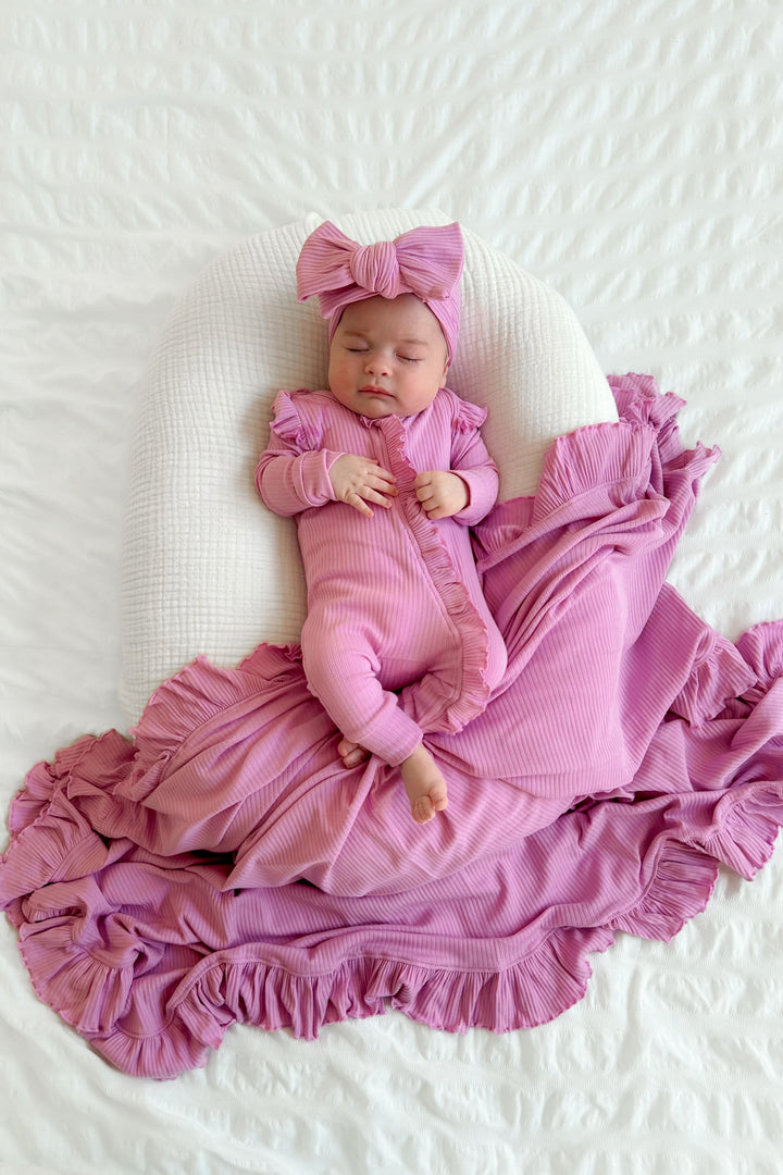 Cozy Ruffle Baby Wrap - Candy Pop