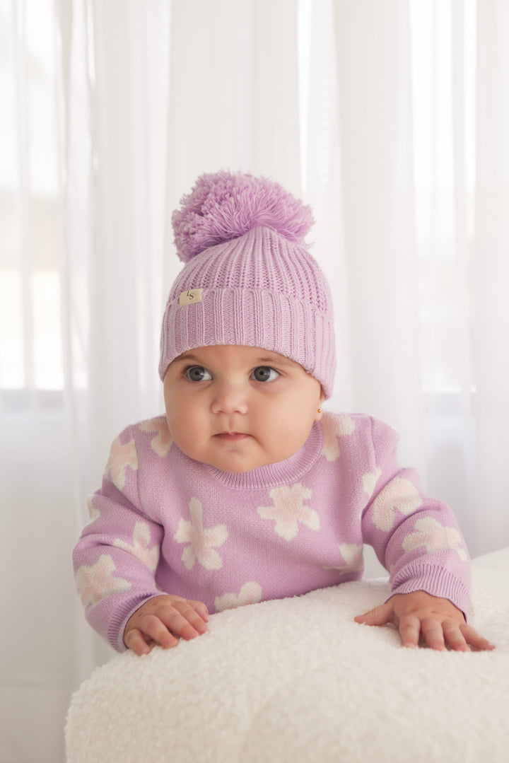 Chunky Knit Beanie - Orchid