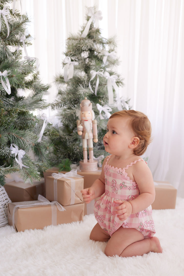 Ric Rac Romper - Candy Cane Lane