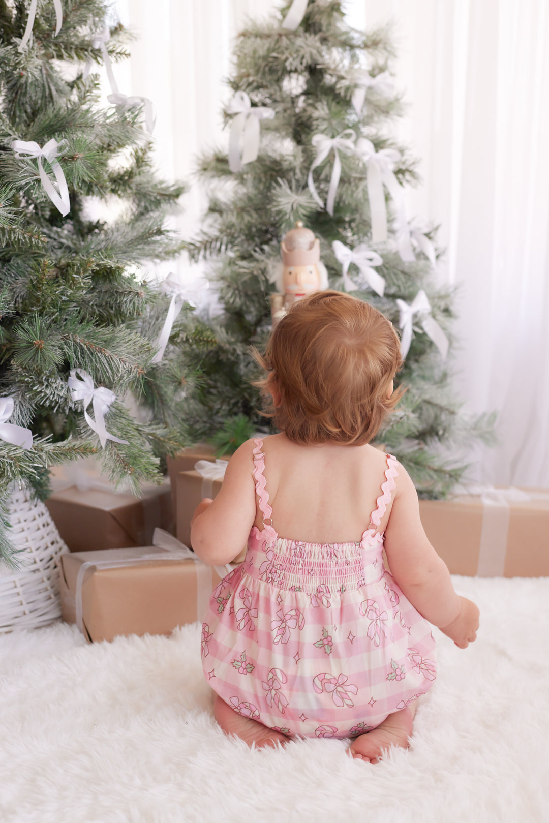 Ric Rac Romper - Candy Cane Lane
