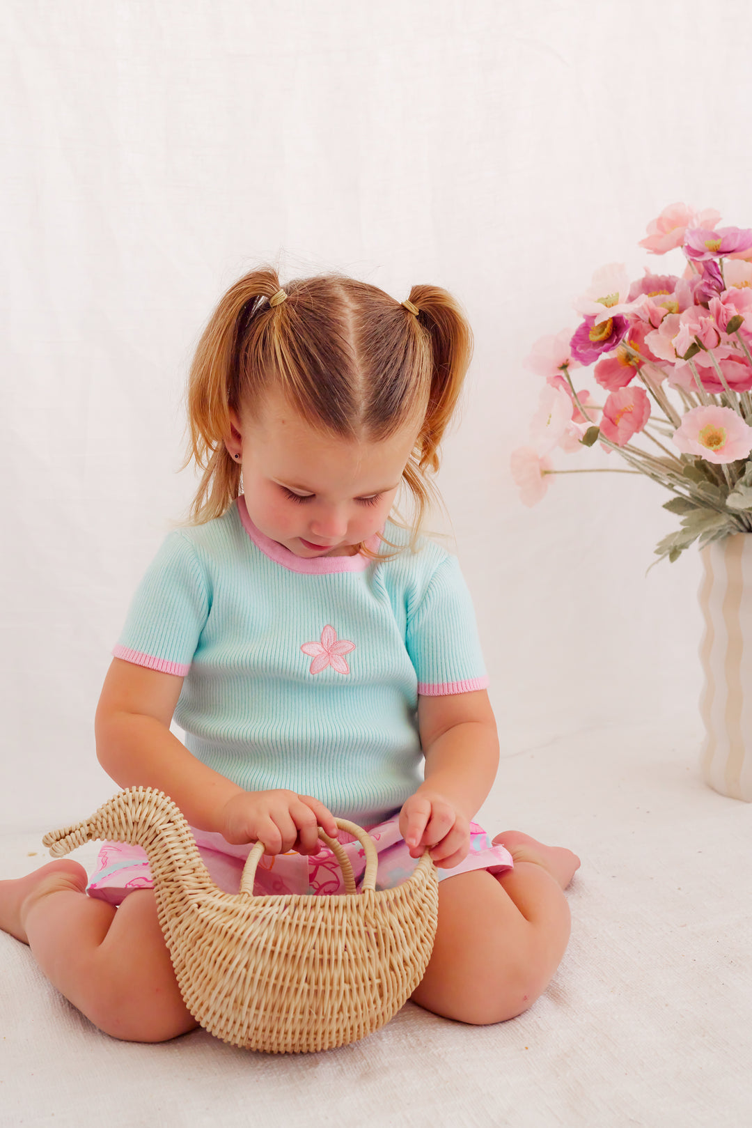 Classic Ribbed Tee - Aqua