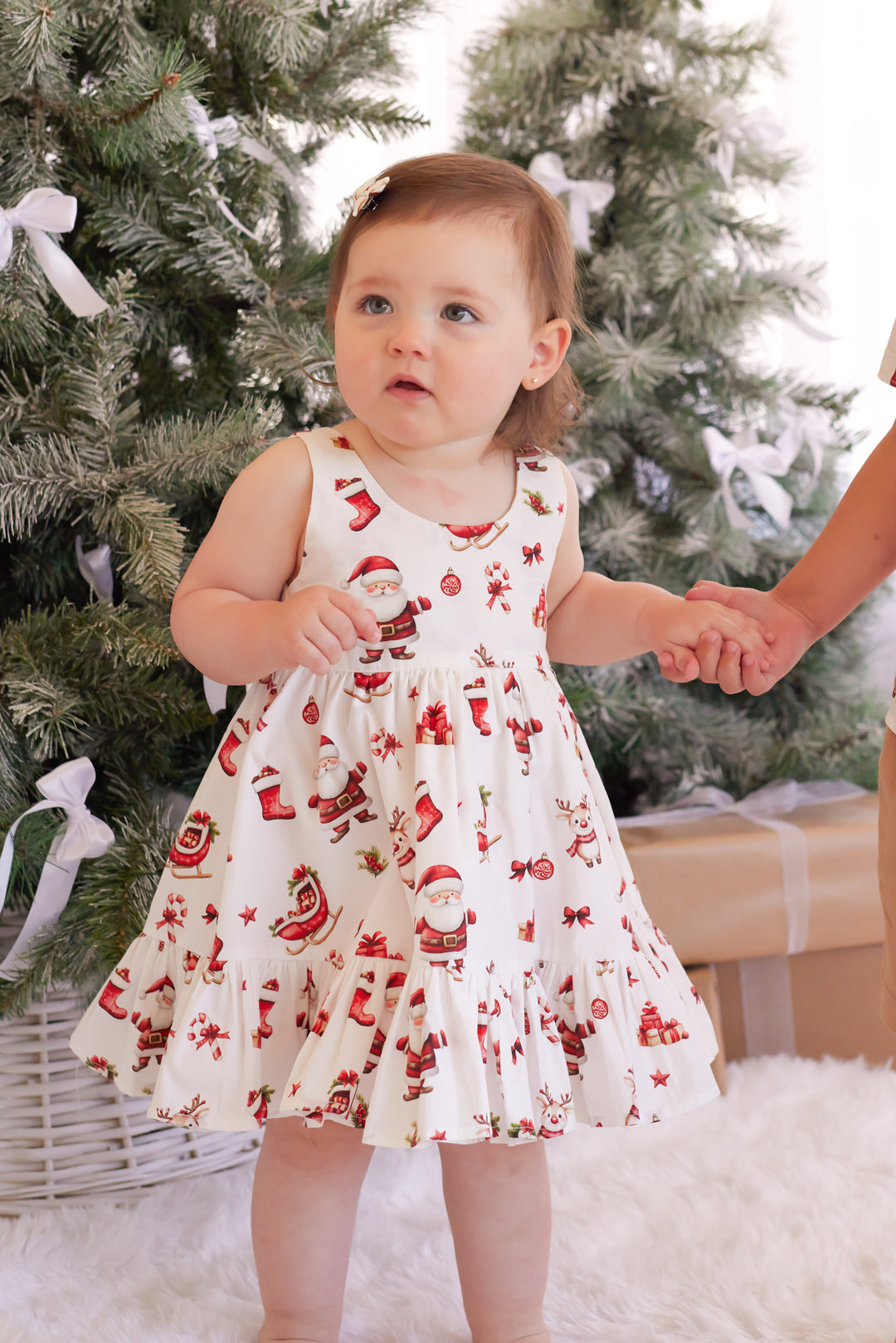 Zipper Dress - Here Comes Santa Claus