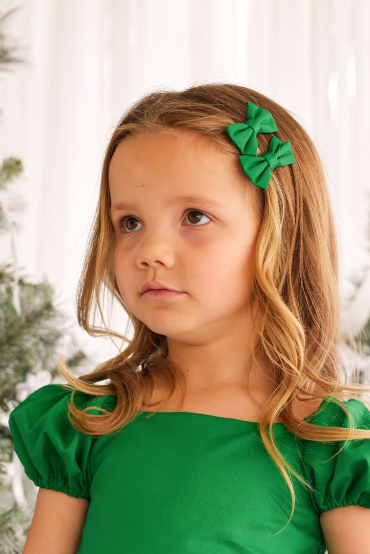 Petite Bows - Green