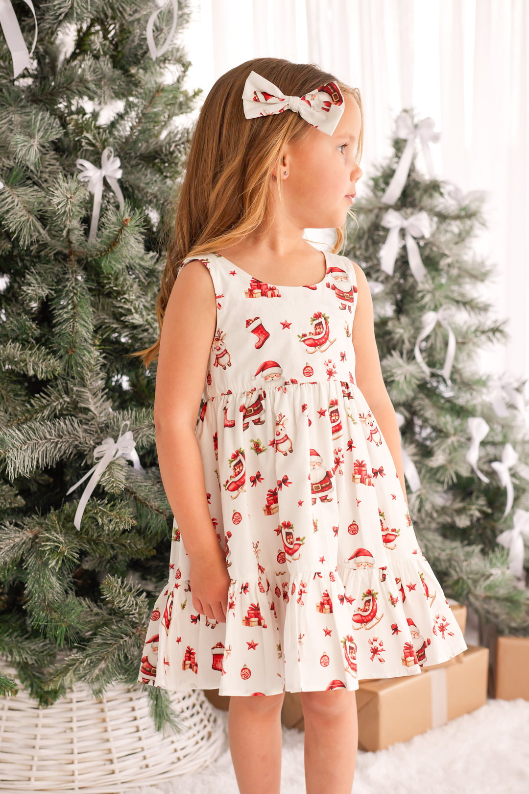 Zipper Dress - Here Comes Santa Claus