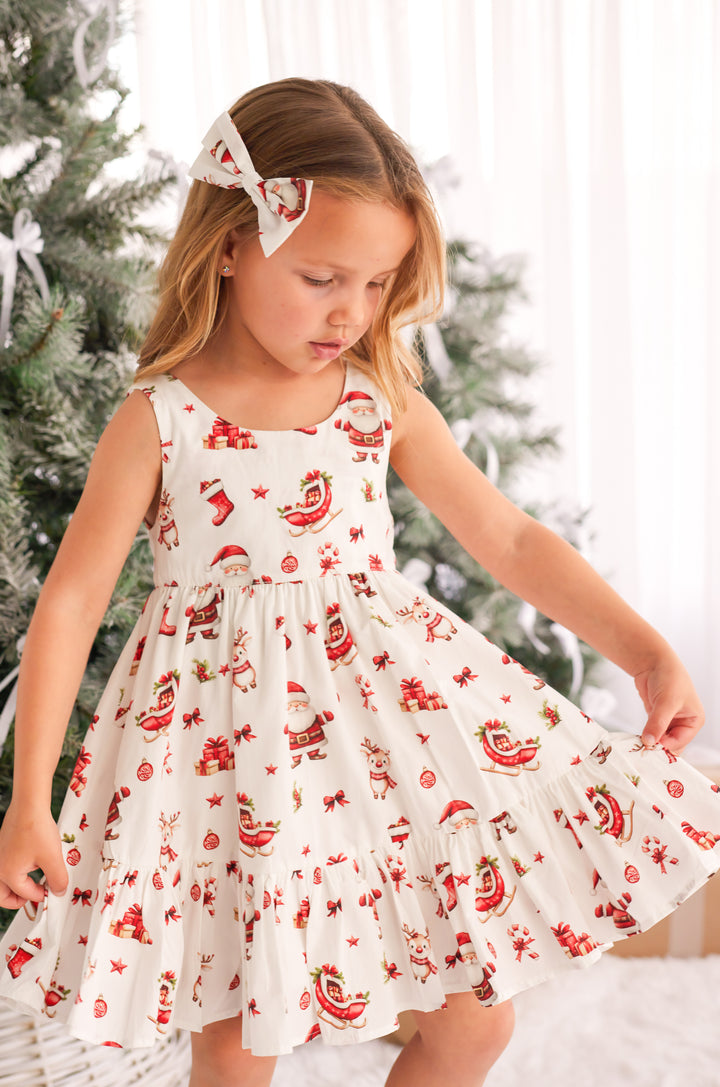 Zipper Dress - Here Comes Santa Claus