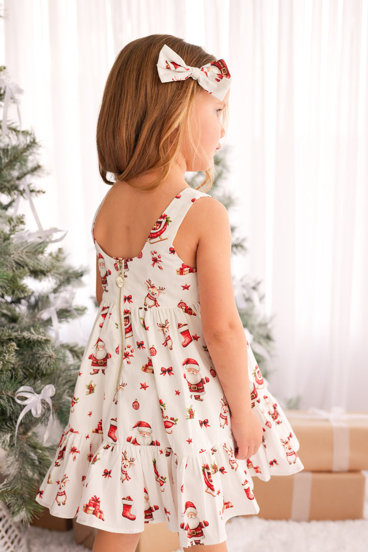 Zipper Dress - Here Comes Santa Claus