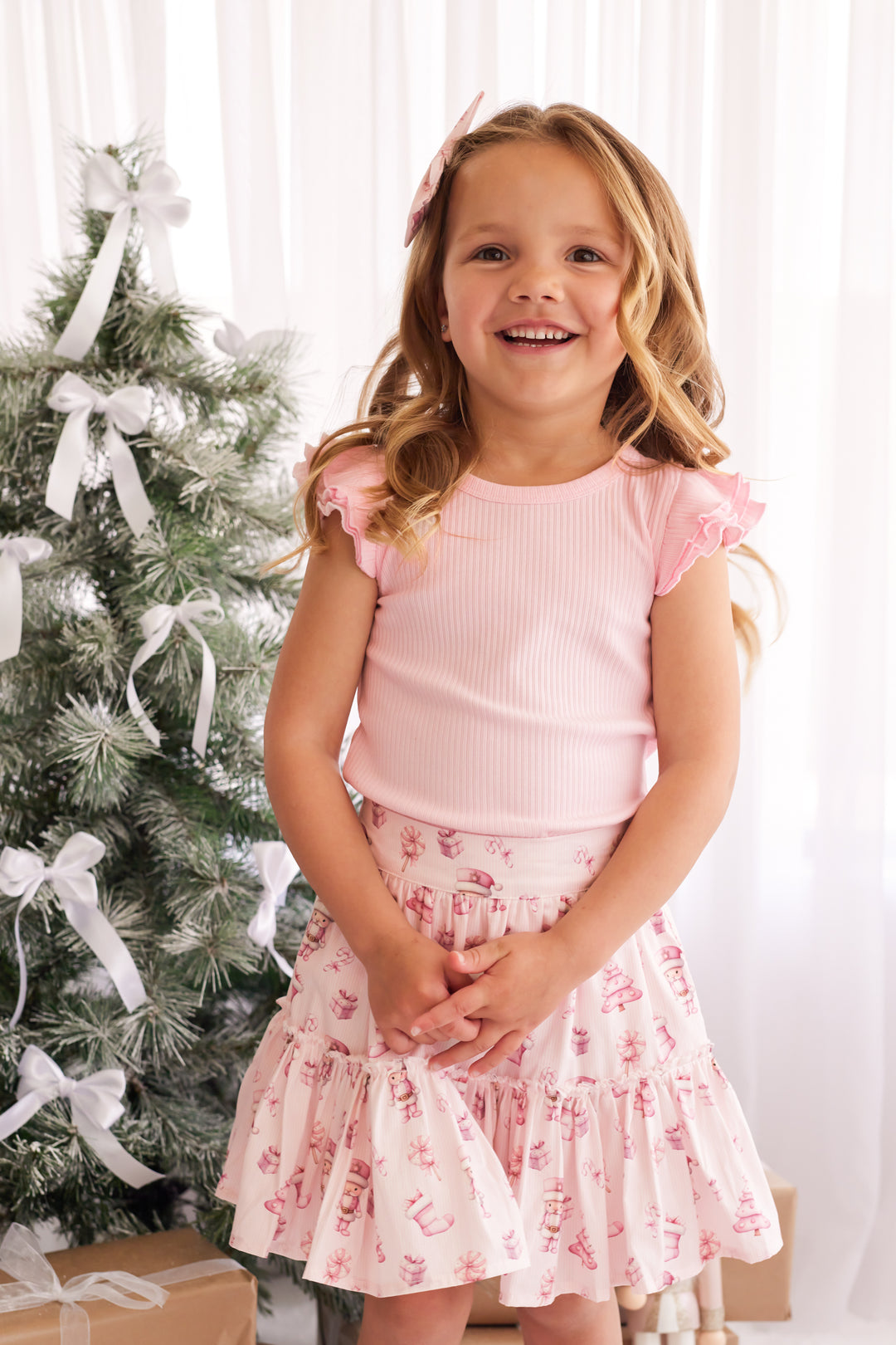 Ruffle Skirt - Pink Nutcracker