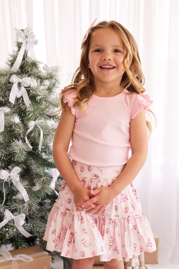 Ruffle Skirt - Pink Nutcracker