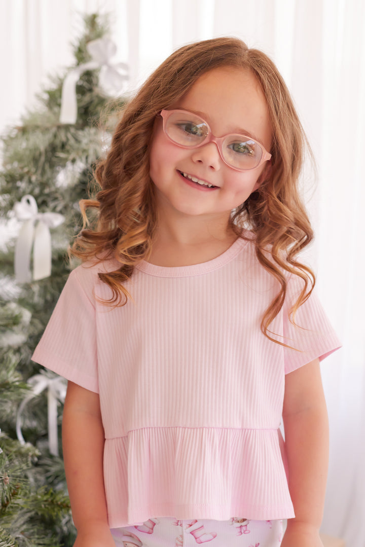 Cozy Ruffle Top - Pink Lemonade