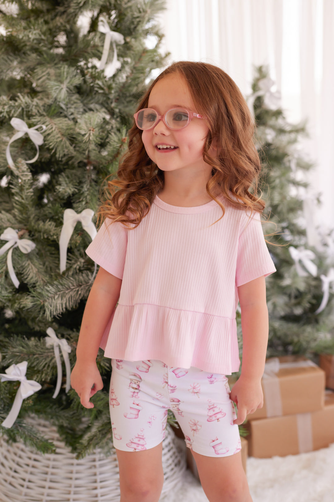 Bike Shorts - Pink Nutcracker