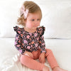 Floral Long Sleeve Flutter - Alayna