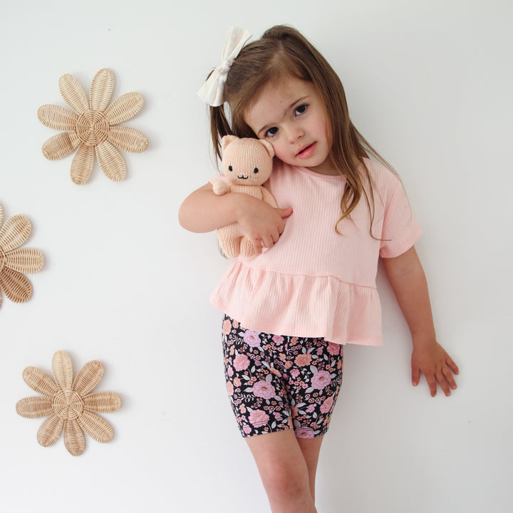 Cozy Ruffle Top - Peach Dust