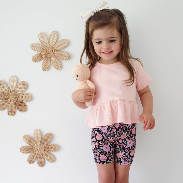 Cozy Ruffle Top - Peach Dust