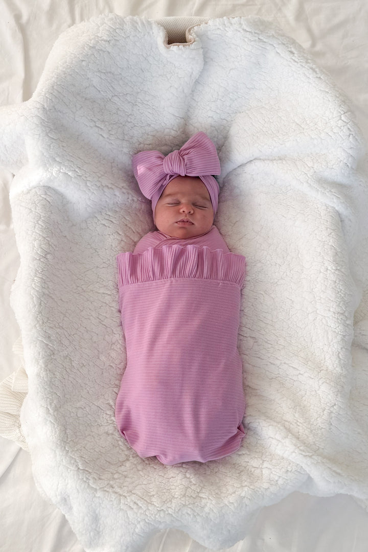 Cozy Ruffle Baby Wrap - Candy Pop