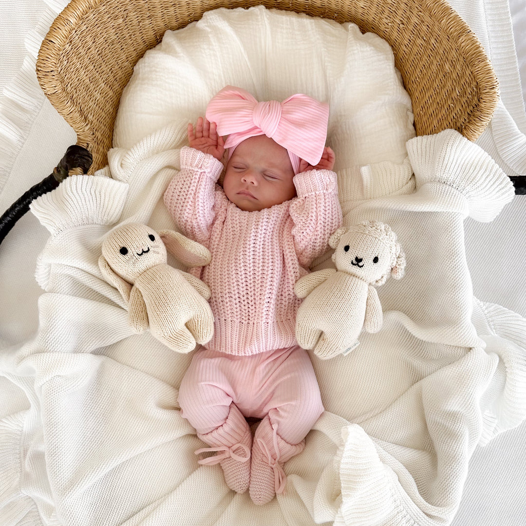 Pink baby knitted jumper