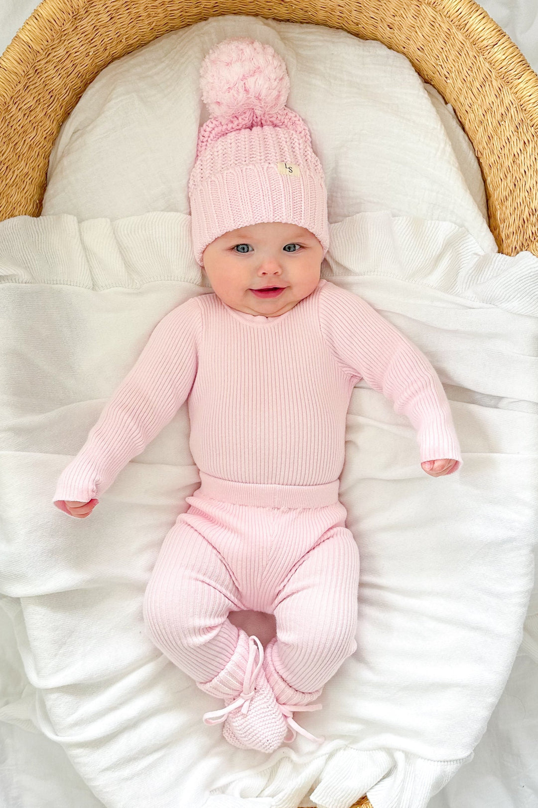 Knitted Bodysuit/Top - Ballerina Pink