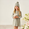 Cozy Basic LS Dress - Basil