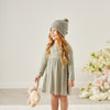 Cozy Basic LS Dress - Basil
