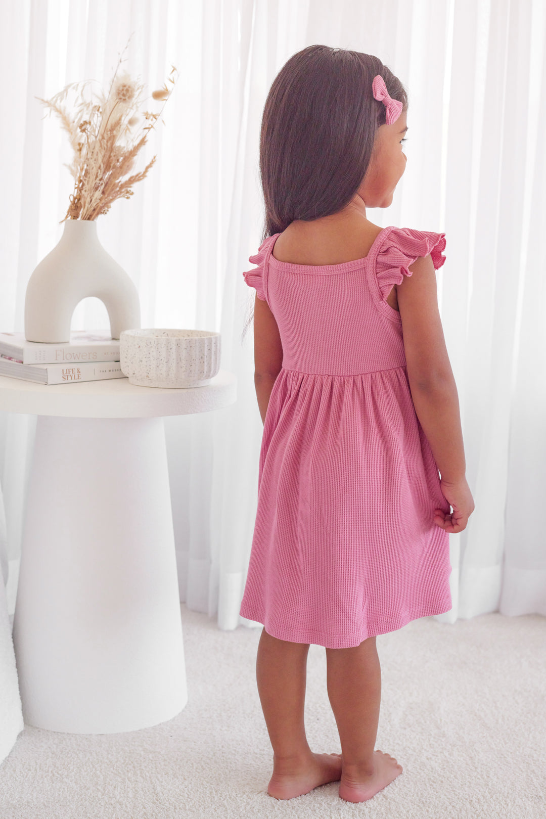 Summer Waffle Dress - Berry Bliss