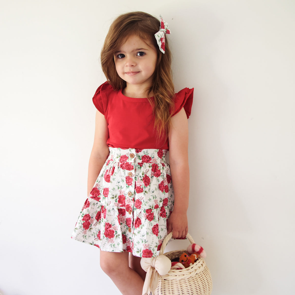 Short Sleeve Flutter - Red