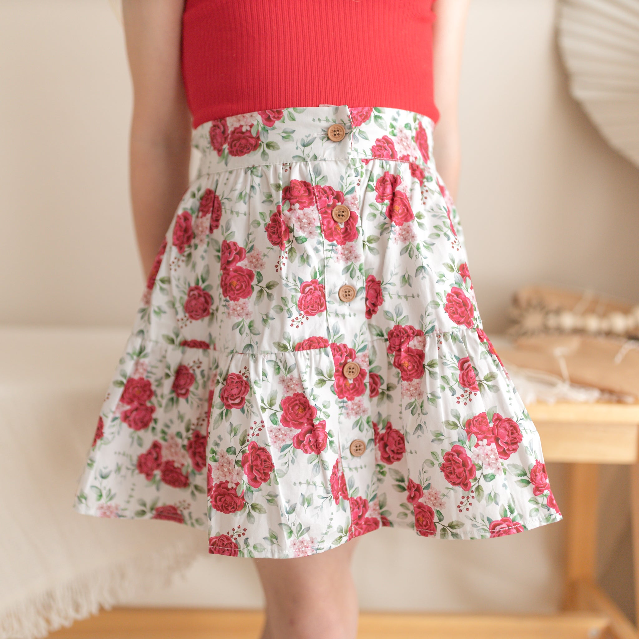 Ruffle Button Skirt - Bethany