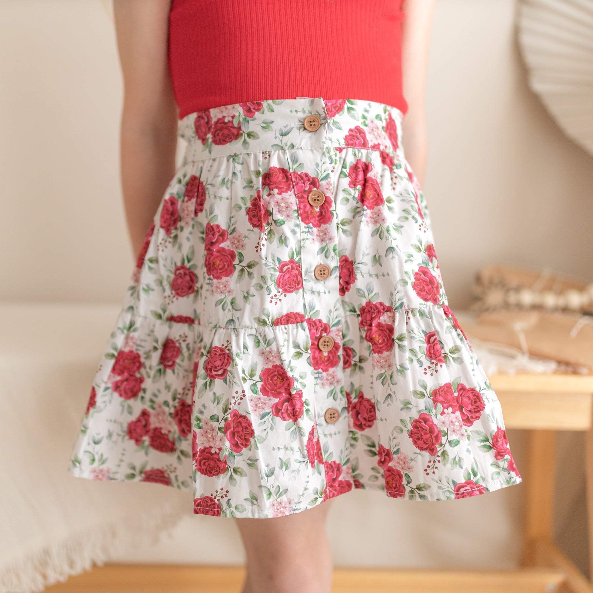 Ruffle Button Skirt - Bethany