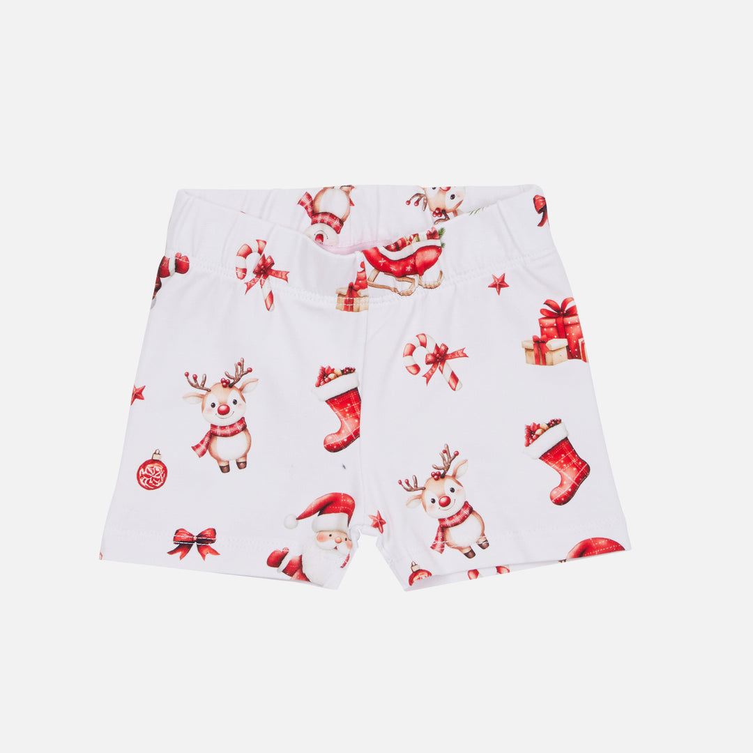 Bike Shorts - Here Comes Santa Claus