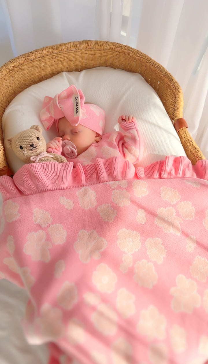 Knitted Sherpa Blanket - Belle