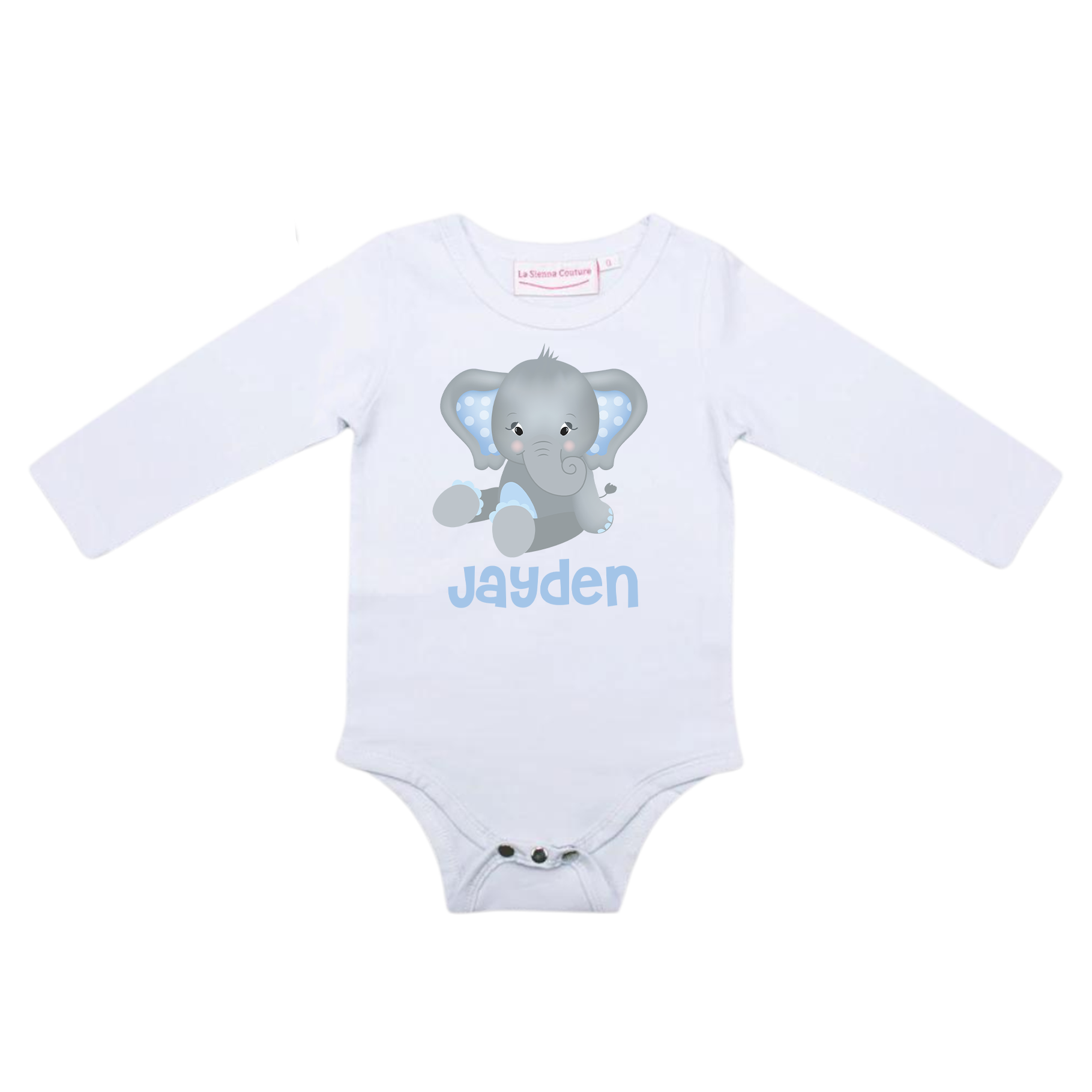 Blue Baby Elephant Unisex - Custom Name