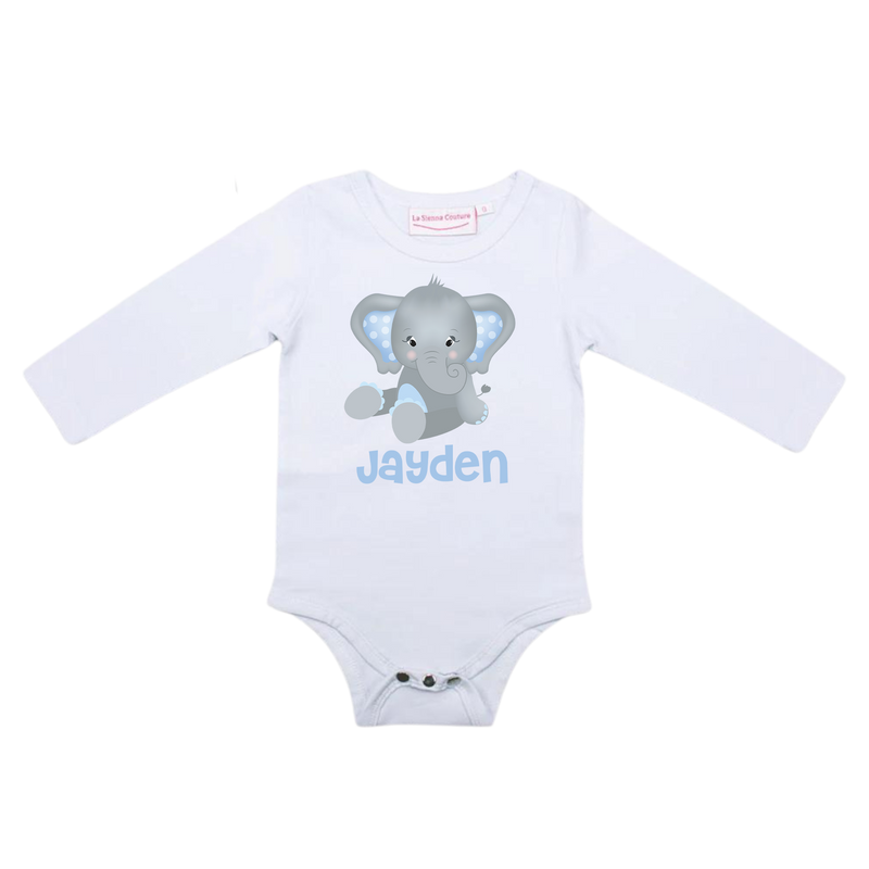 Blue Baby Elephant Unisex - Custom Name